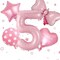 40 Inch Number 5 Balloon with Bow – Pink Jumbo Happy Birthday Balloon for Girls’ Birthday Party Decorations & Supplies